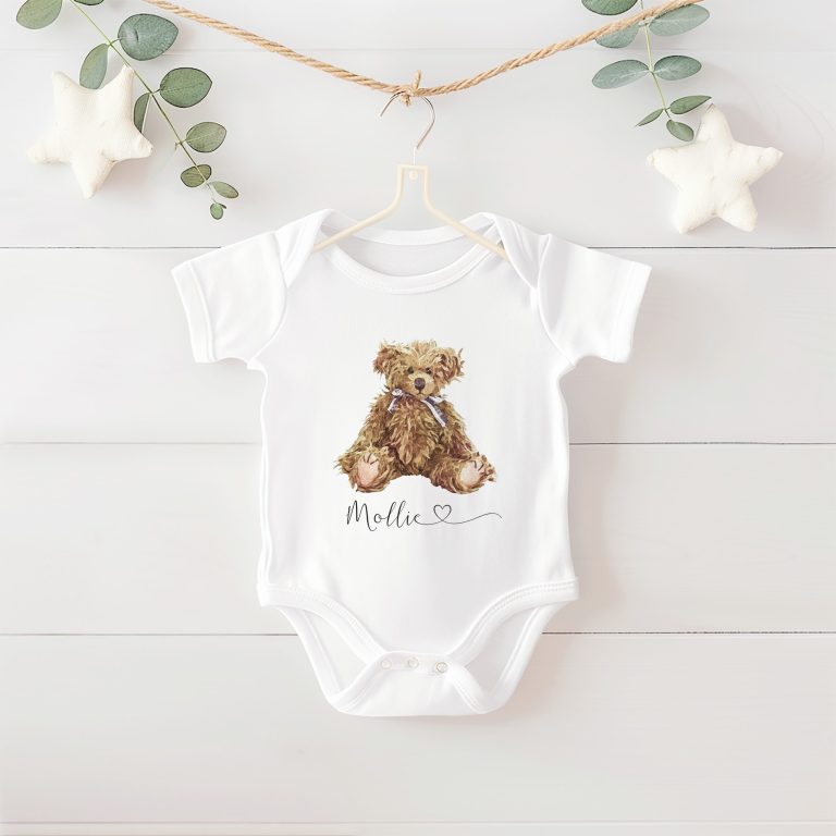 Personalised Short Sleeve Baby Onesie