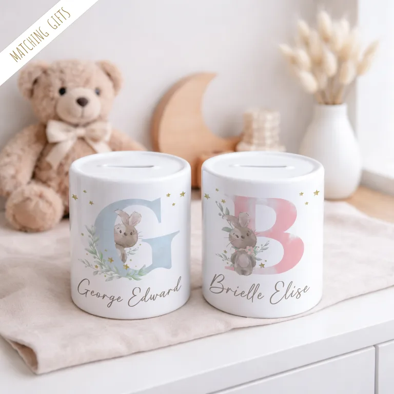 Personalised Rabbit Ceramic Money Pot