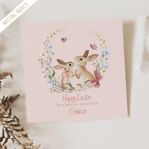 Girls Personalised Easter Card