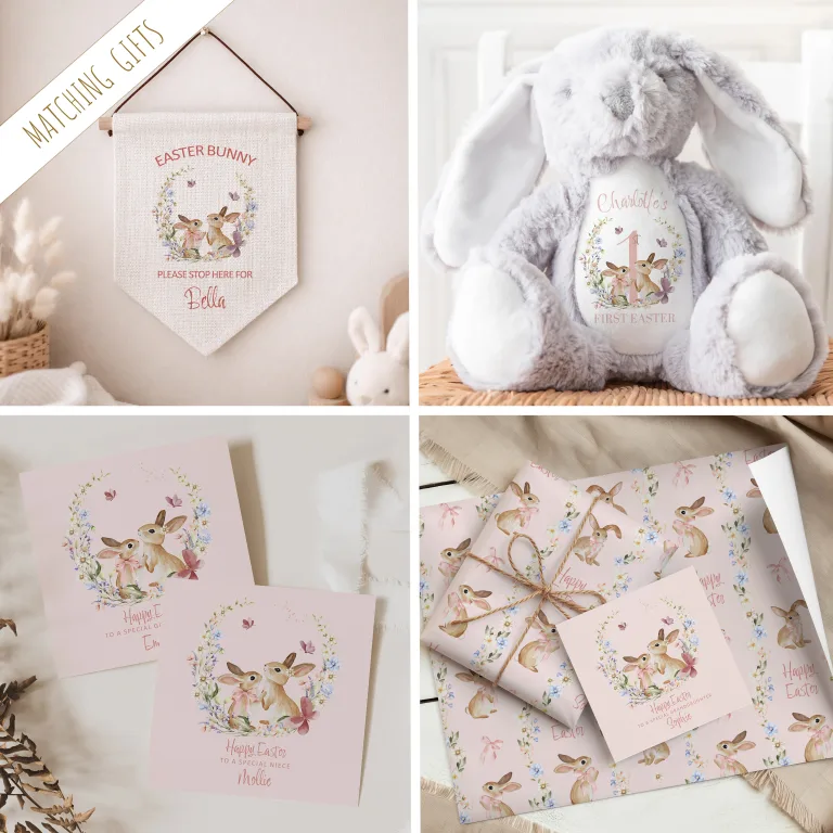 Personalised Pink Easter Card