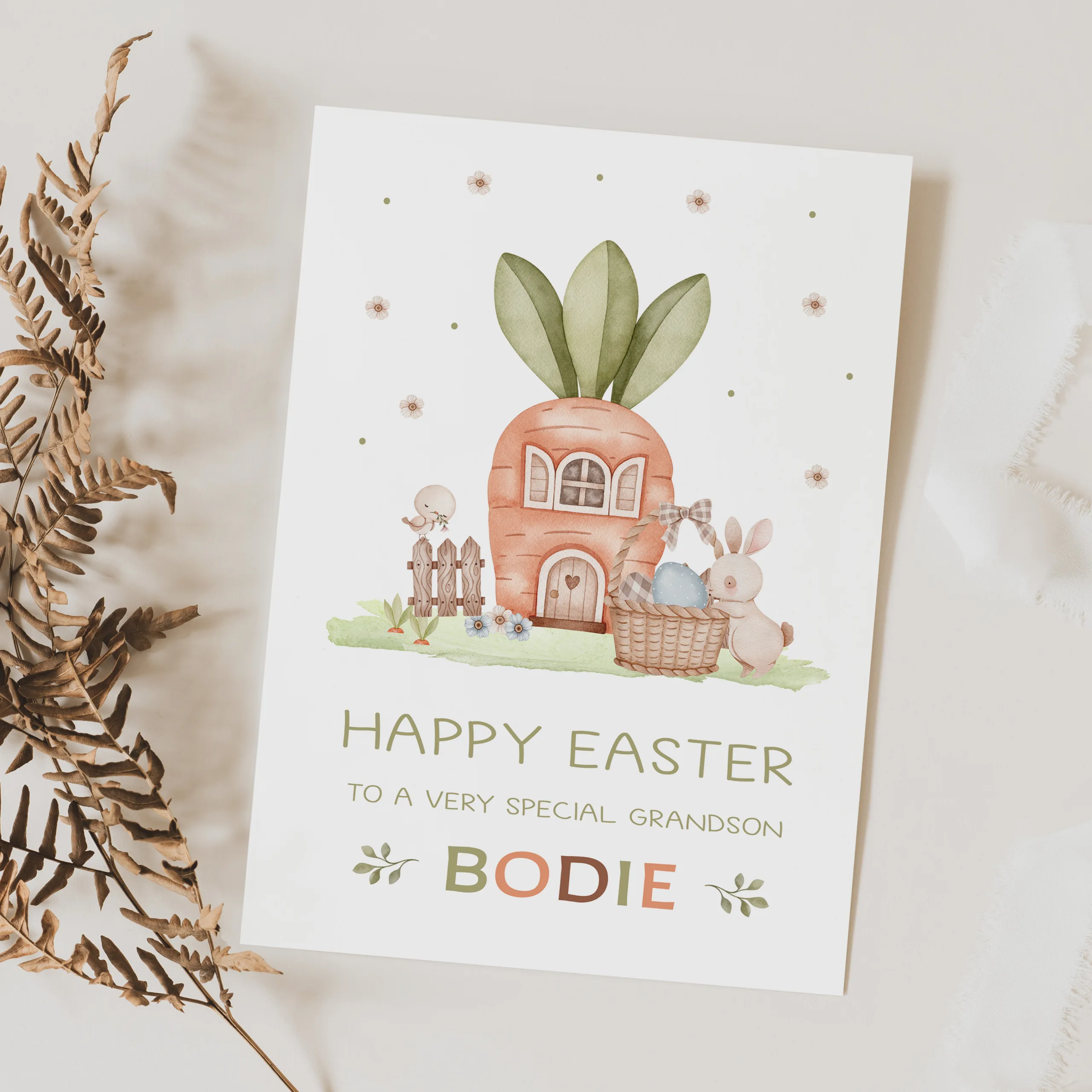Kids Personalised Easter Card