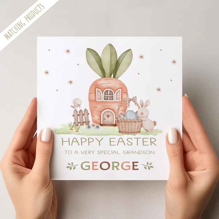 Personalised Easter Carrot Card
