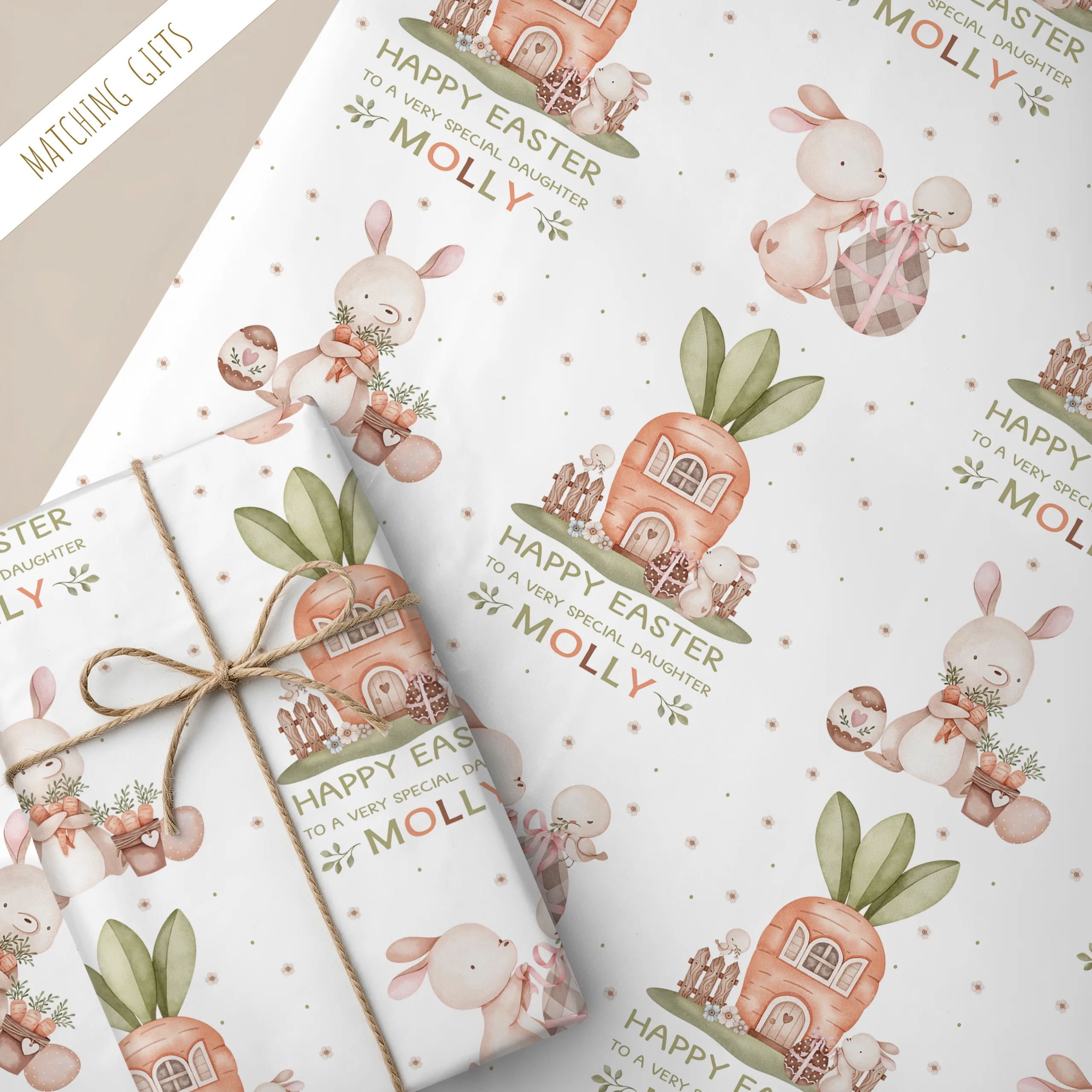 Children's Personalised Easter Gift Wrapping Paper