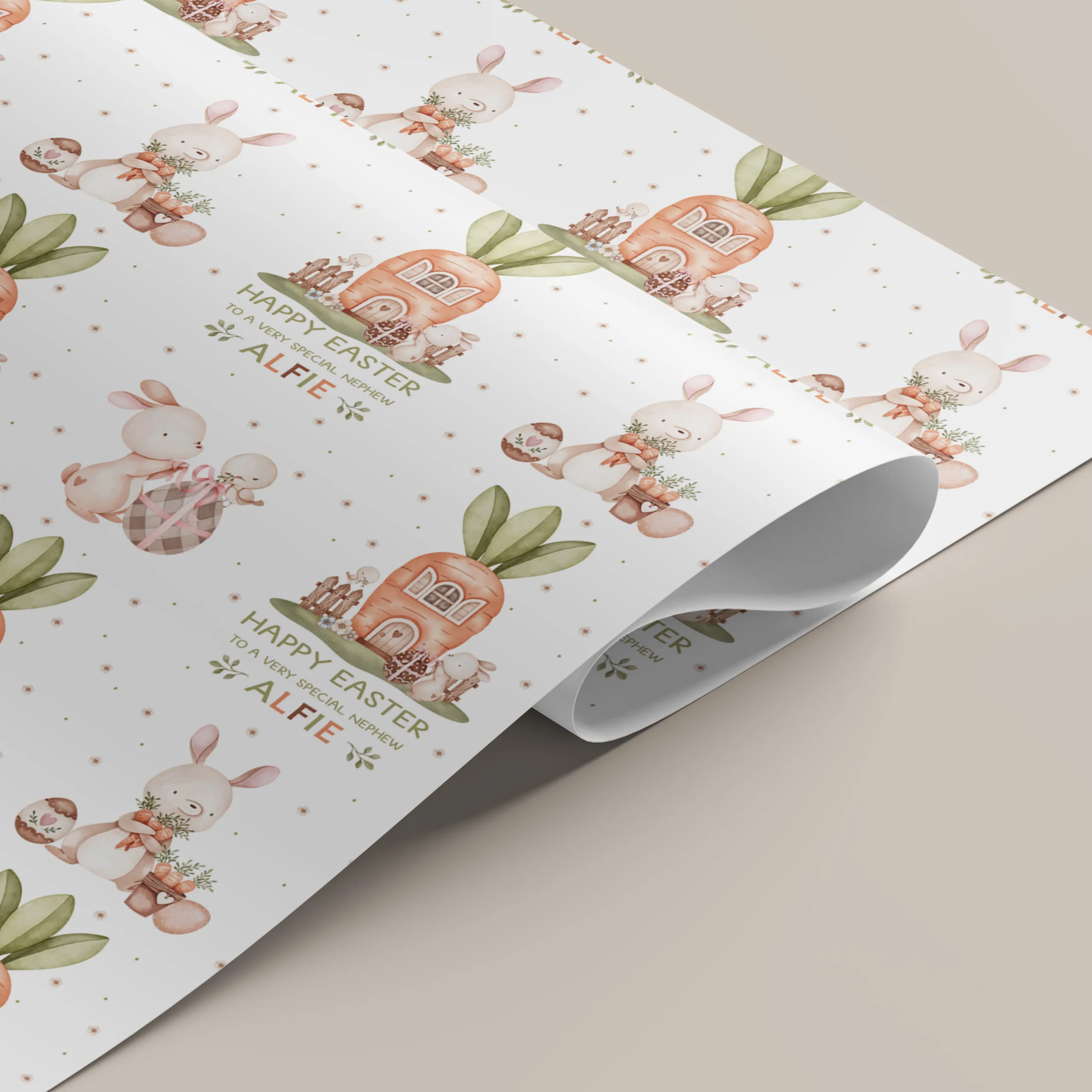 Children's Personalised Easter Gift Wrapping Paper