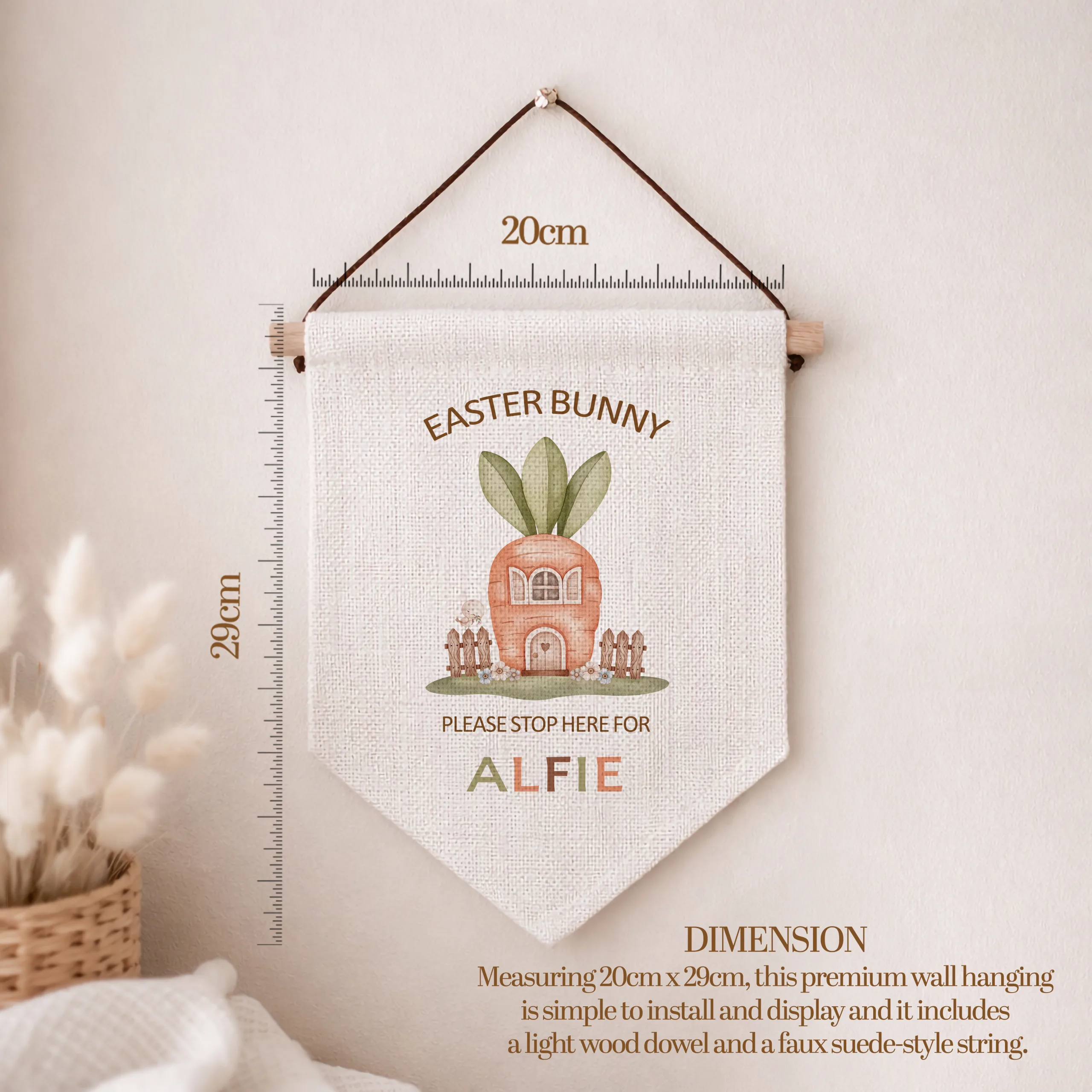 Personalised Easter Bunny Stop Here Sign