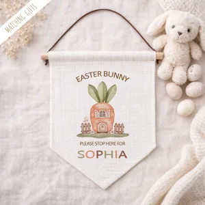 Personalised Easter Bunny Stop Here Sign
