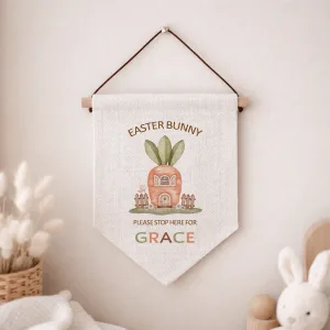 Personalised Easter Bunny Stop Here Sign