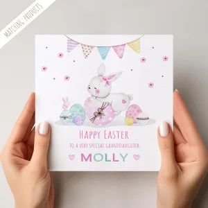 Girls Personalised Easter Card