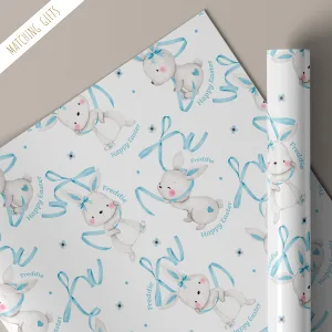 Boys Blue Easter Gift Wrapping Paper