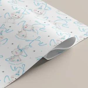 Boys Blue Easter Gift Wrapping Paper
