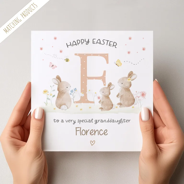 Personalised Easter Rabbit Card – Custom Easter Gifts