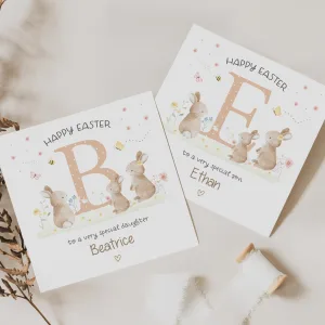 Personalised Easter Rabbit Card