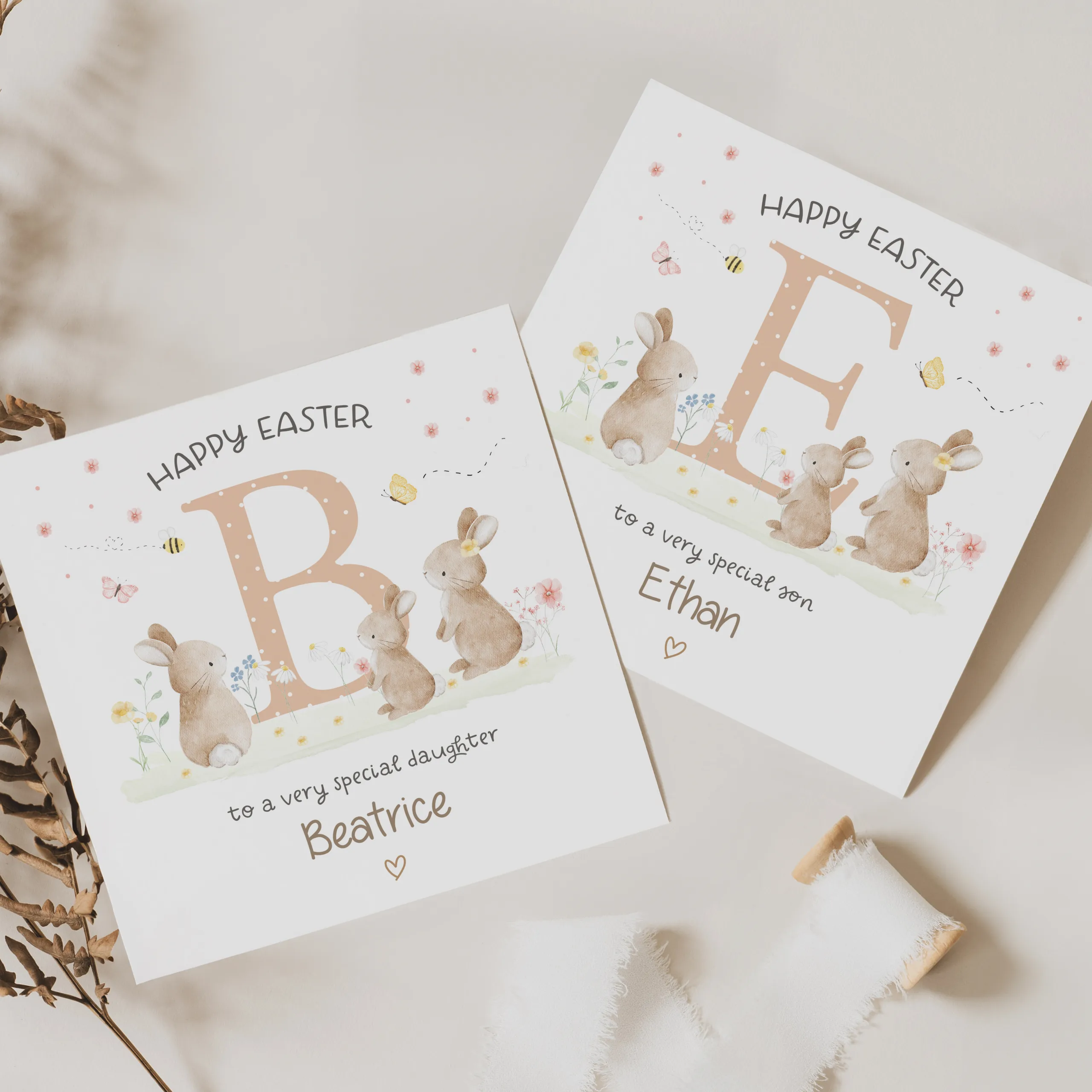 Personalised Easter Rabbit Card