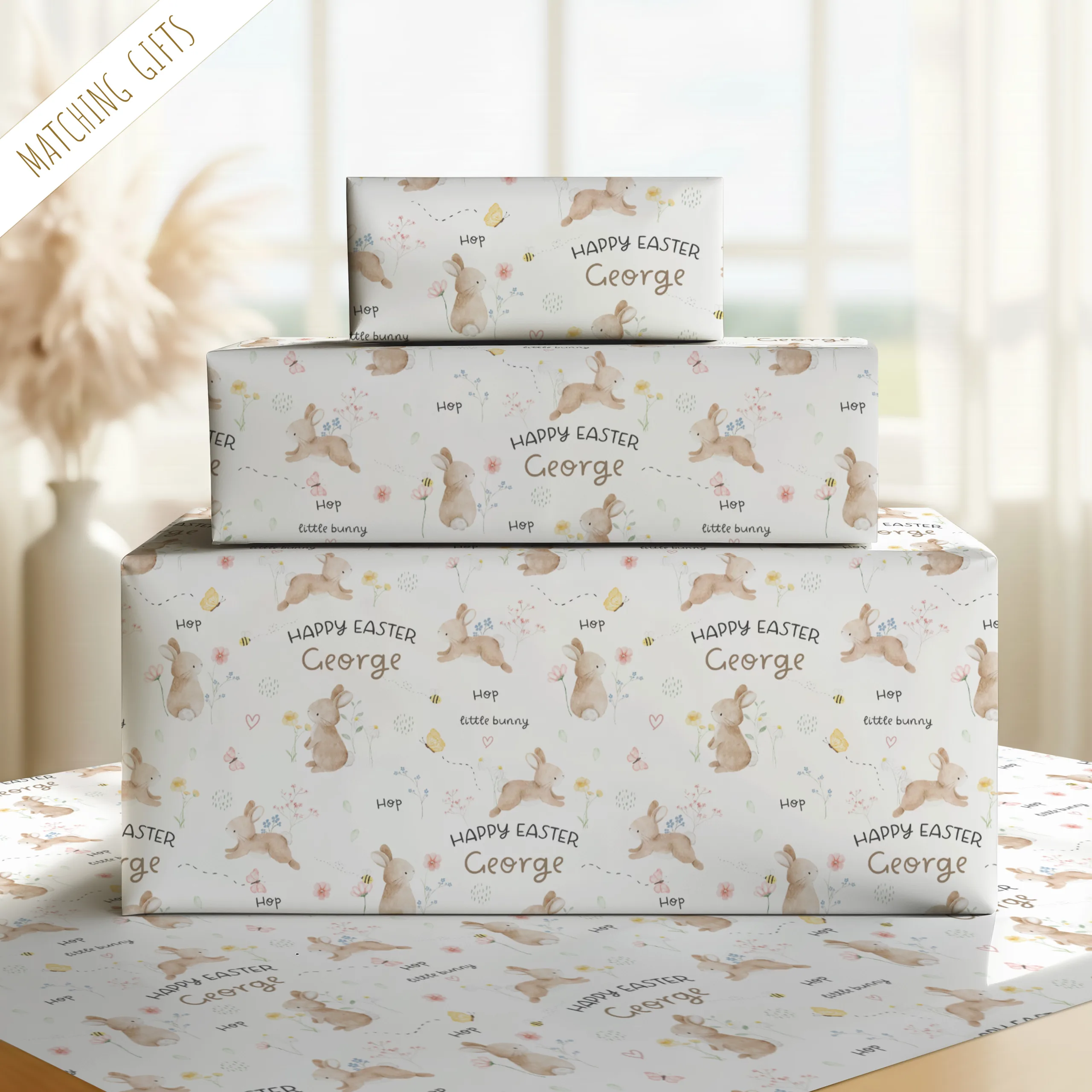 Personalised Easter Bunny Gift Wrapping Paper