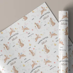 Personalised Easter Bunny Gift Wrapping Paper