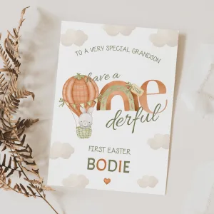 Personalised Babies 1st Easter Card