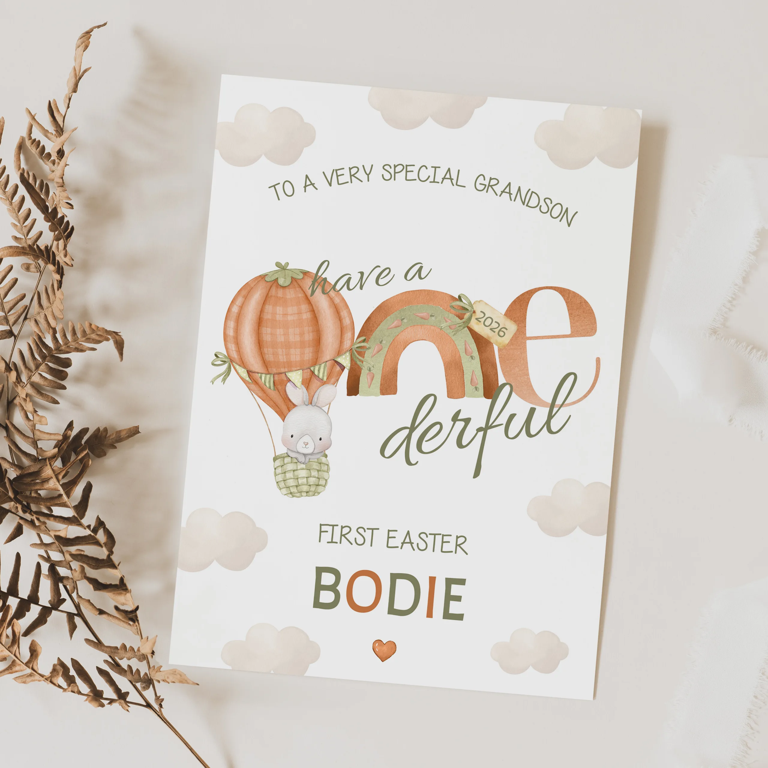 Personalised Babies 1st Easter Card