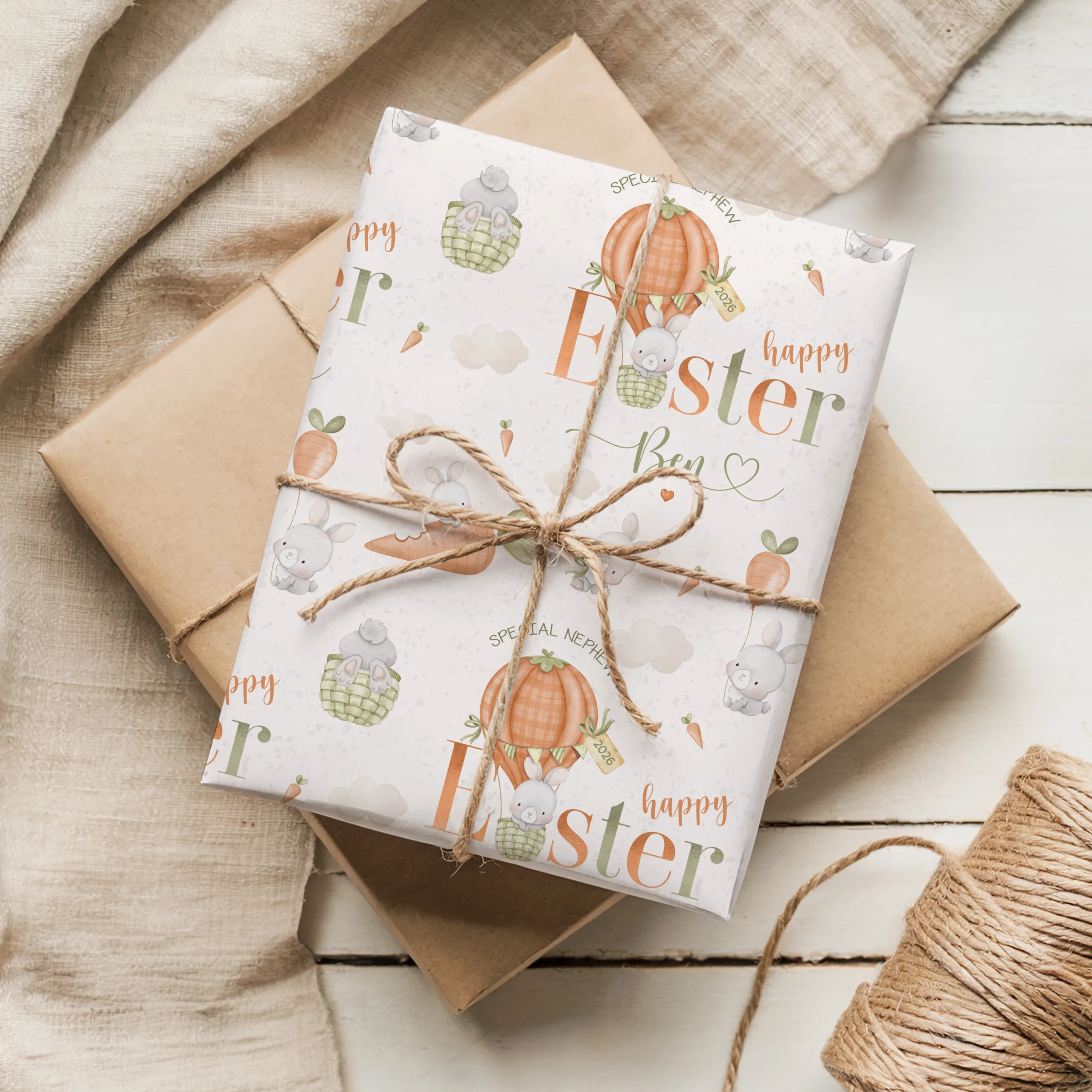Personalised Childrens Easter Gift Wrapping Paper