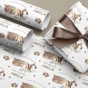 Boys 1st Birthday Wrapping Paper