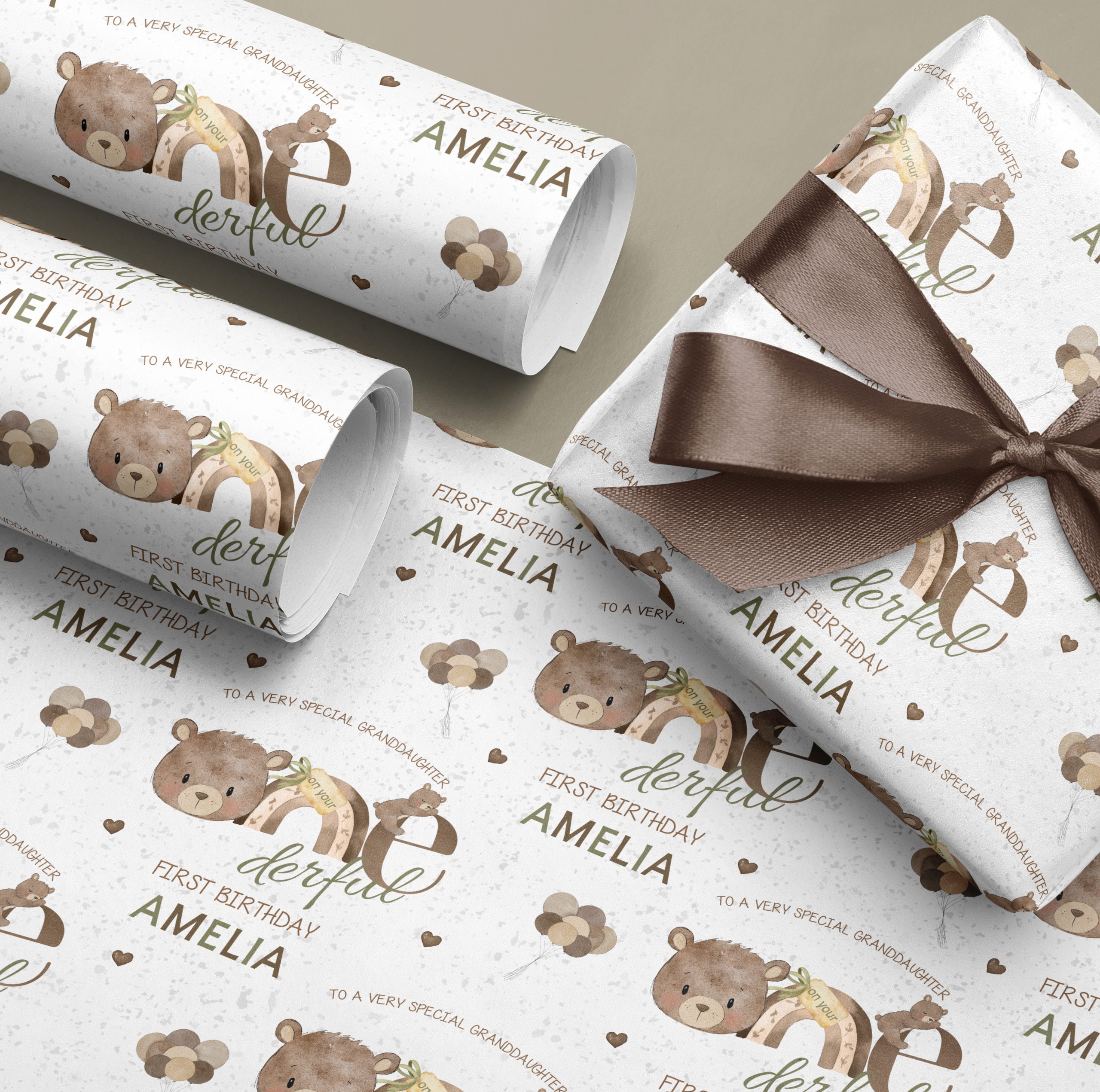 Boys 1st Birthday Wrapping Paper