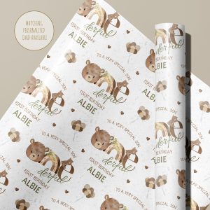 Boys 1st Birthday Wrapping Paper