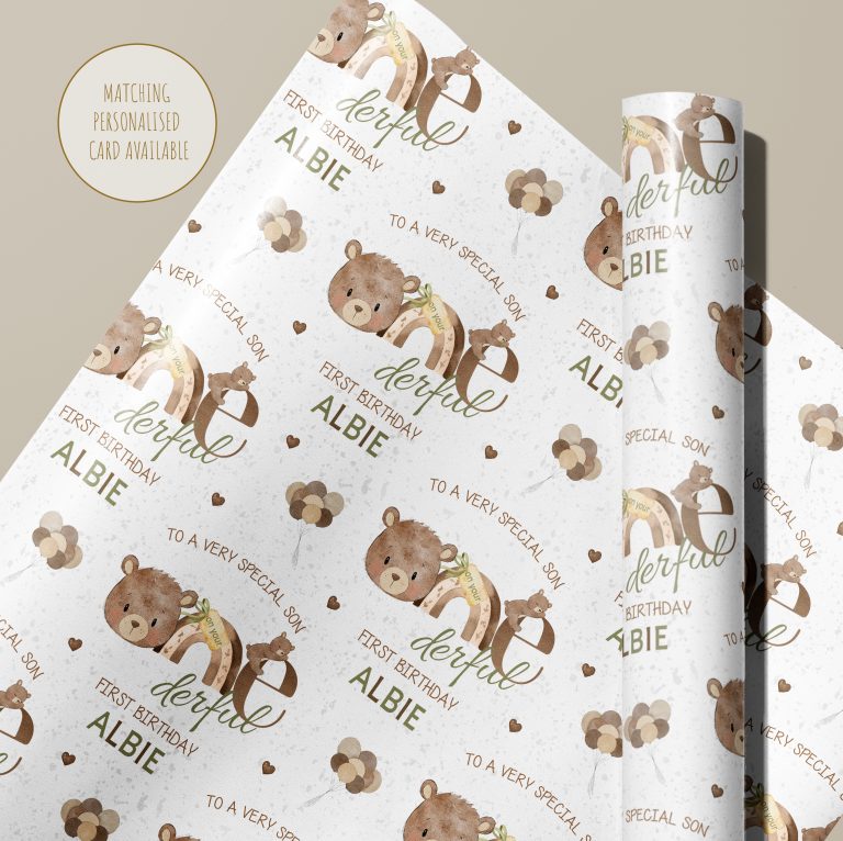 Personalised 1st Birthday Wrapping Paper