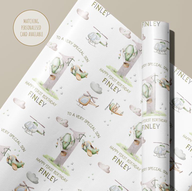 Boys 1st Birthday Wrapping Paper