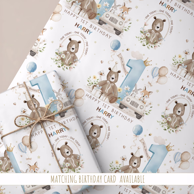 Personalised 1st Birthday Wrapping Paper