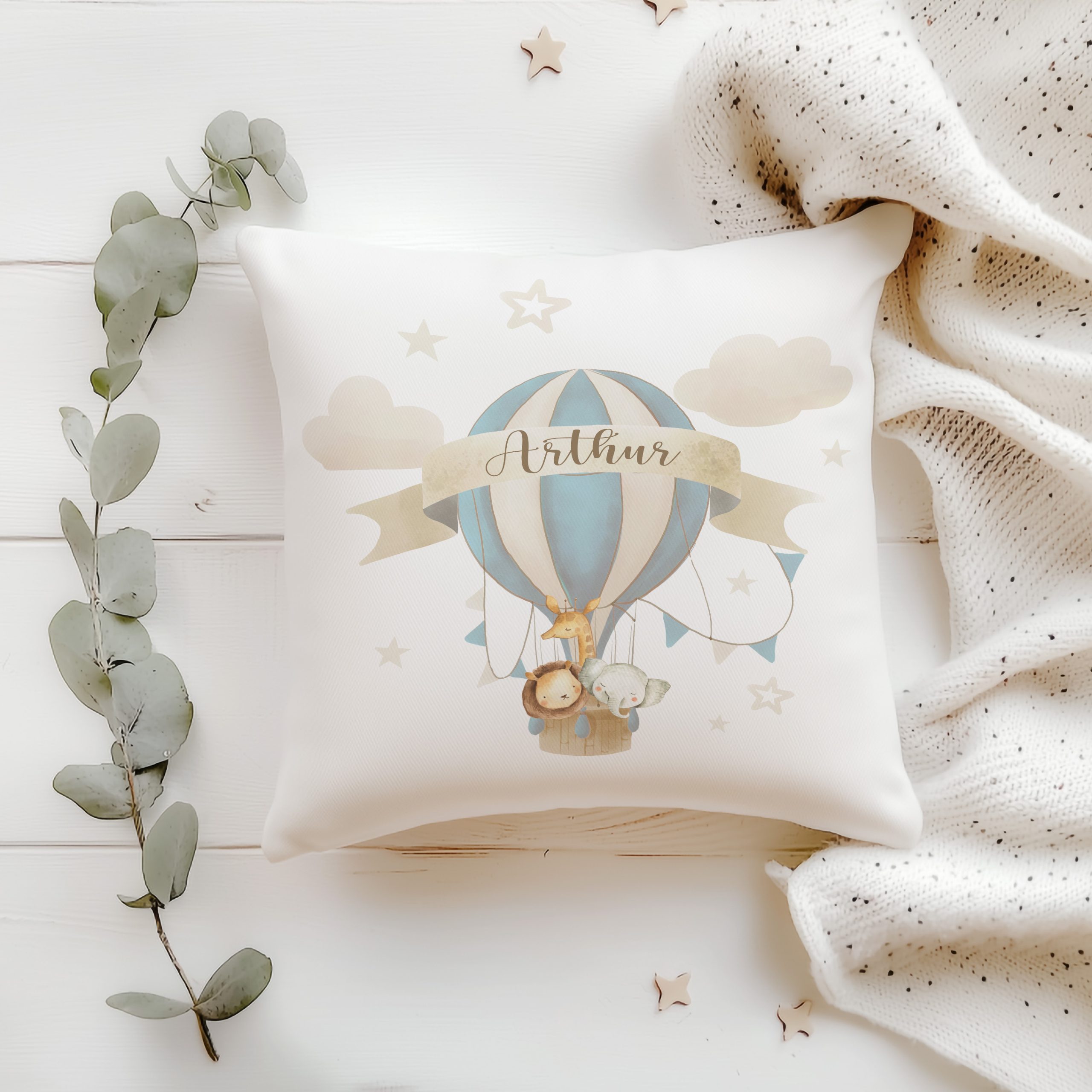Personalised Hot Air Balloon Cushion