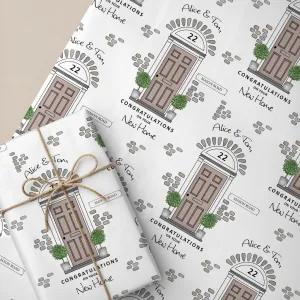 Personalised New Home Gift Wrapping Paper