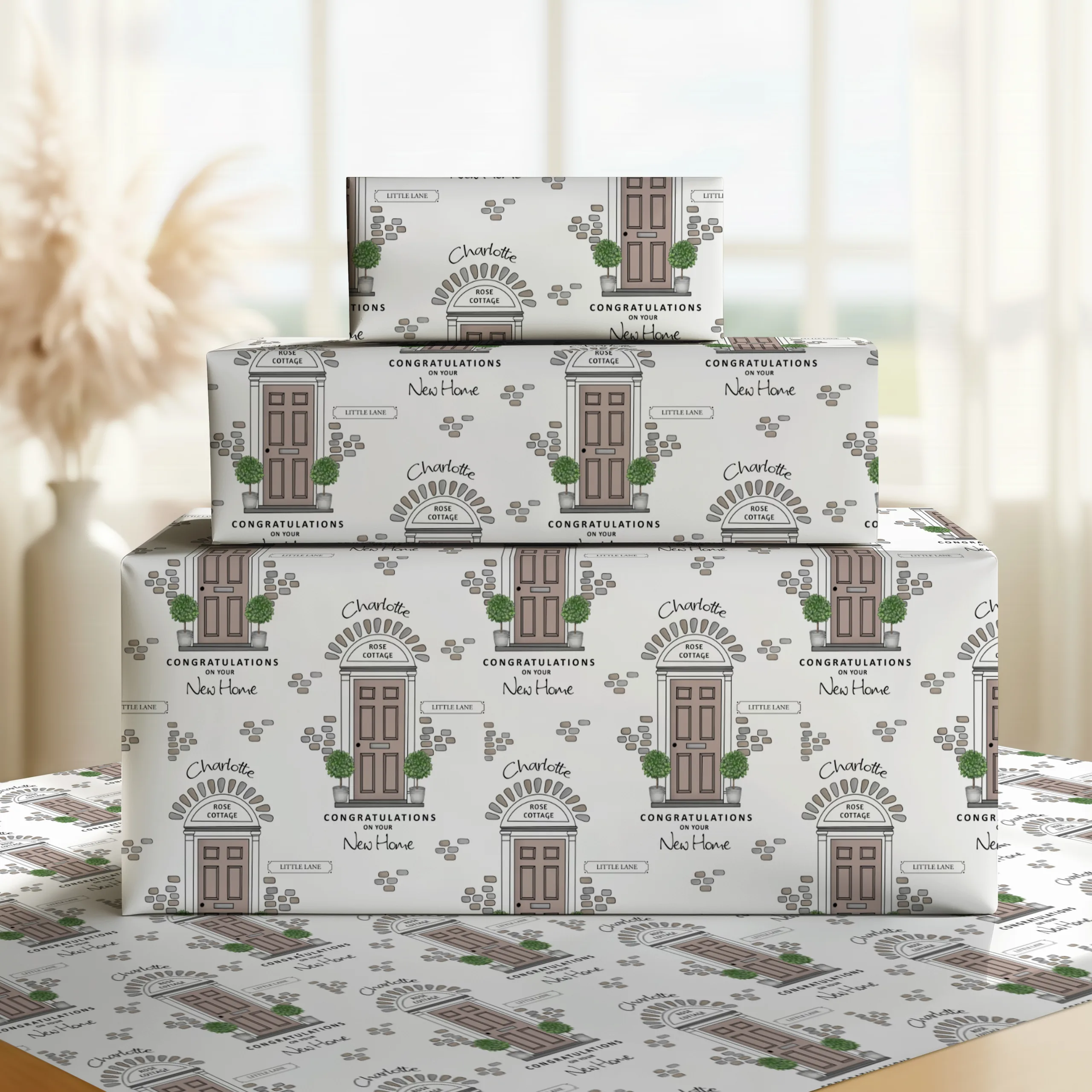Personalised New Home Gift Wrapping Paper