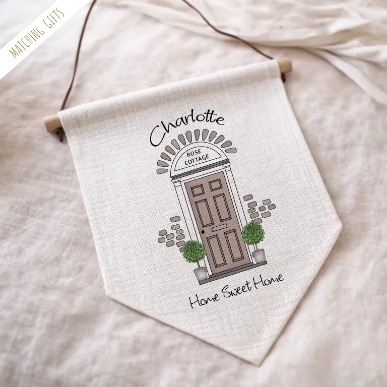 Personalised New Home Linen Pennant