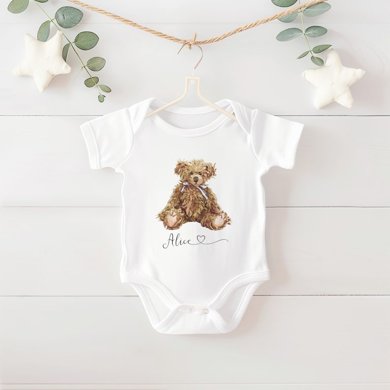 Personalised Short Sleeve Baby Onesie