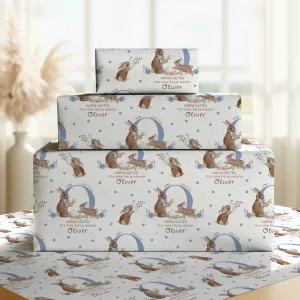 Personalised Easter Rabbit Gift Wrapping Paper