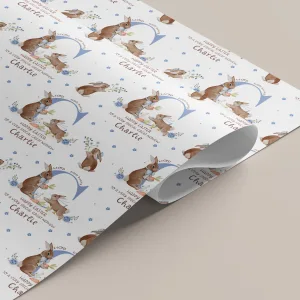 Personalised Easter Rabbit Gift Wrapping Paper
