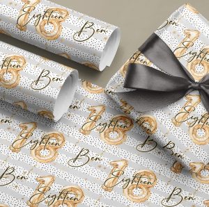 Personalised 18th Birthday Wrapping Paper