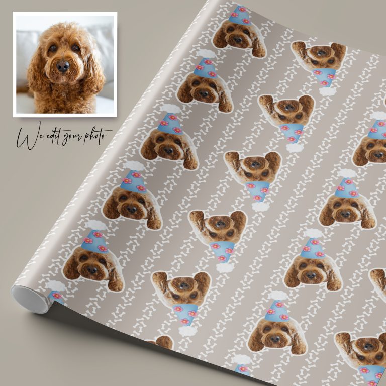 Personalised Dog Photo Gift Wrapping Paper