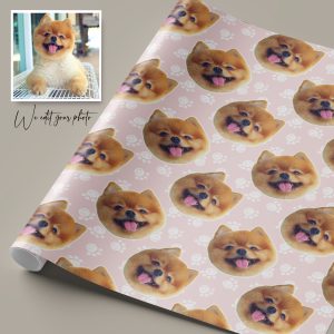Personalised Dog Paw Print Wrapping Paper
