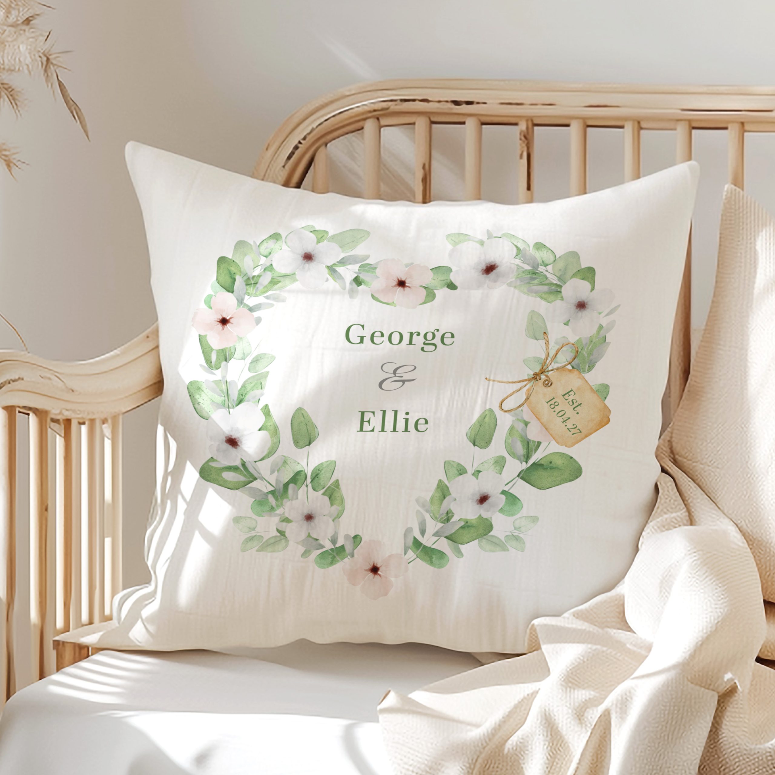 Personalised Mr & Mrs Cushion