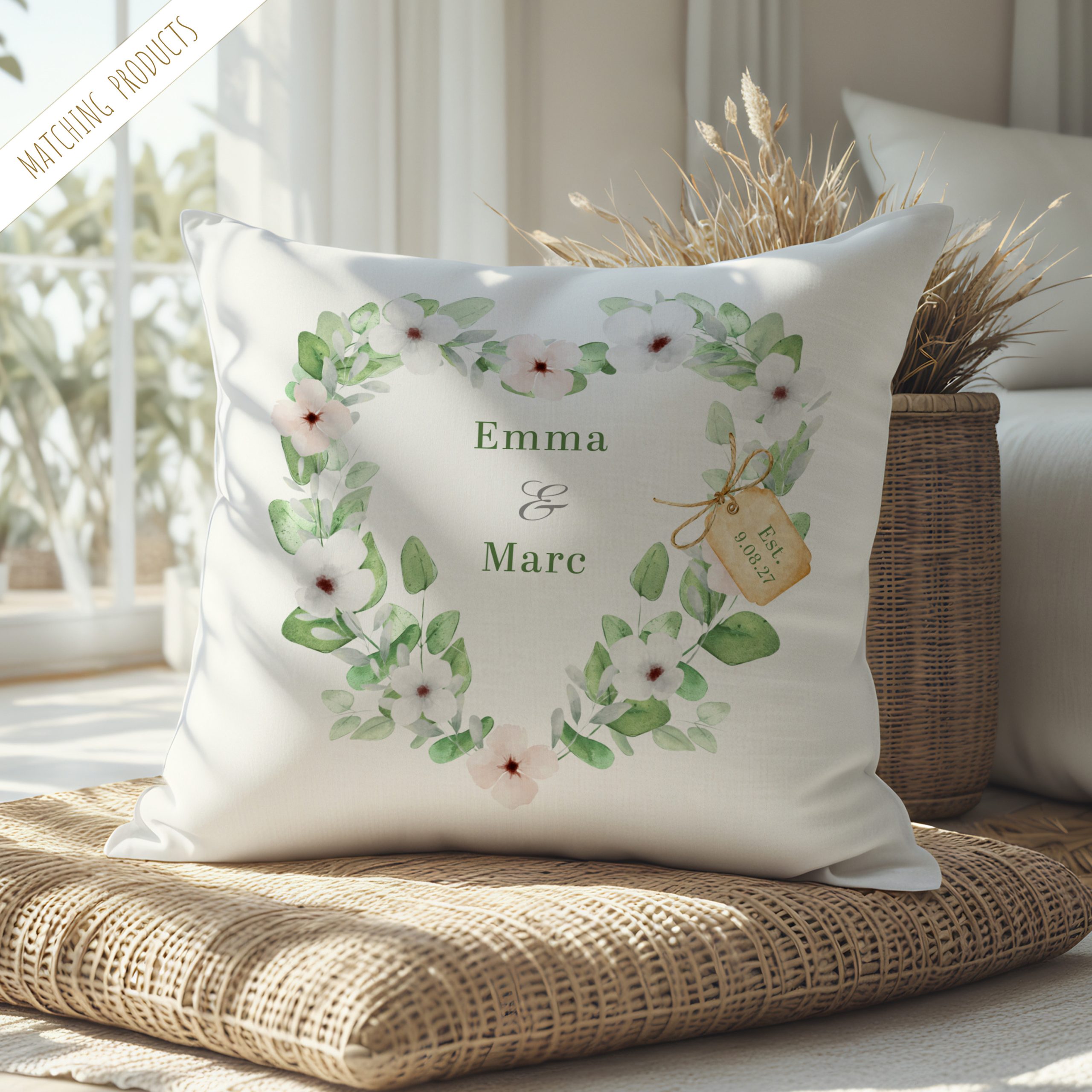 Personalised Mr & Mrs Cushion