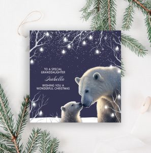 Personalised Polar Bear Christmas Card