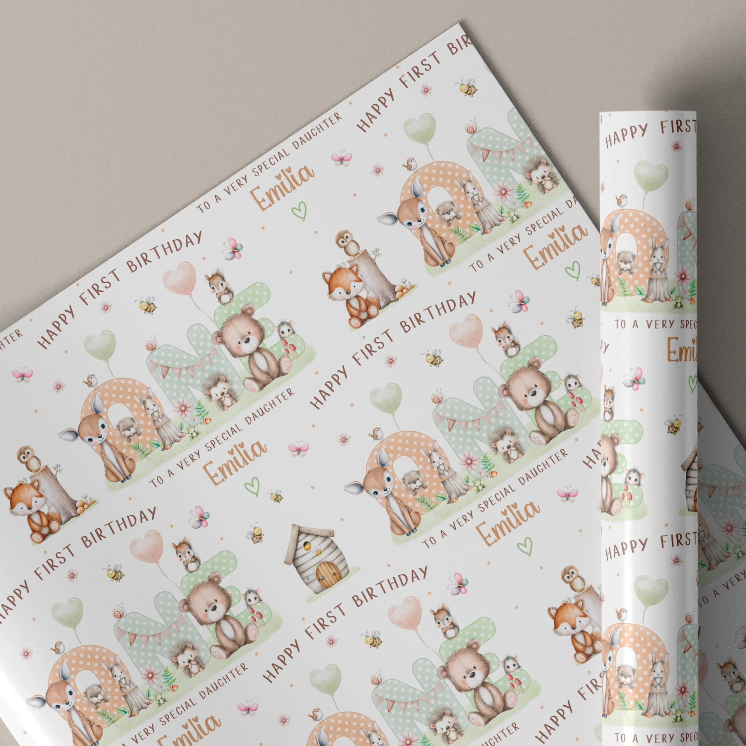 1st Birthday Wrapping Paper