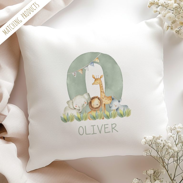 Personalised Kids Safari Cushion