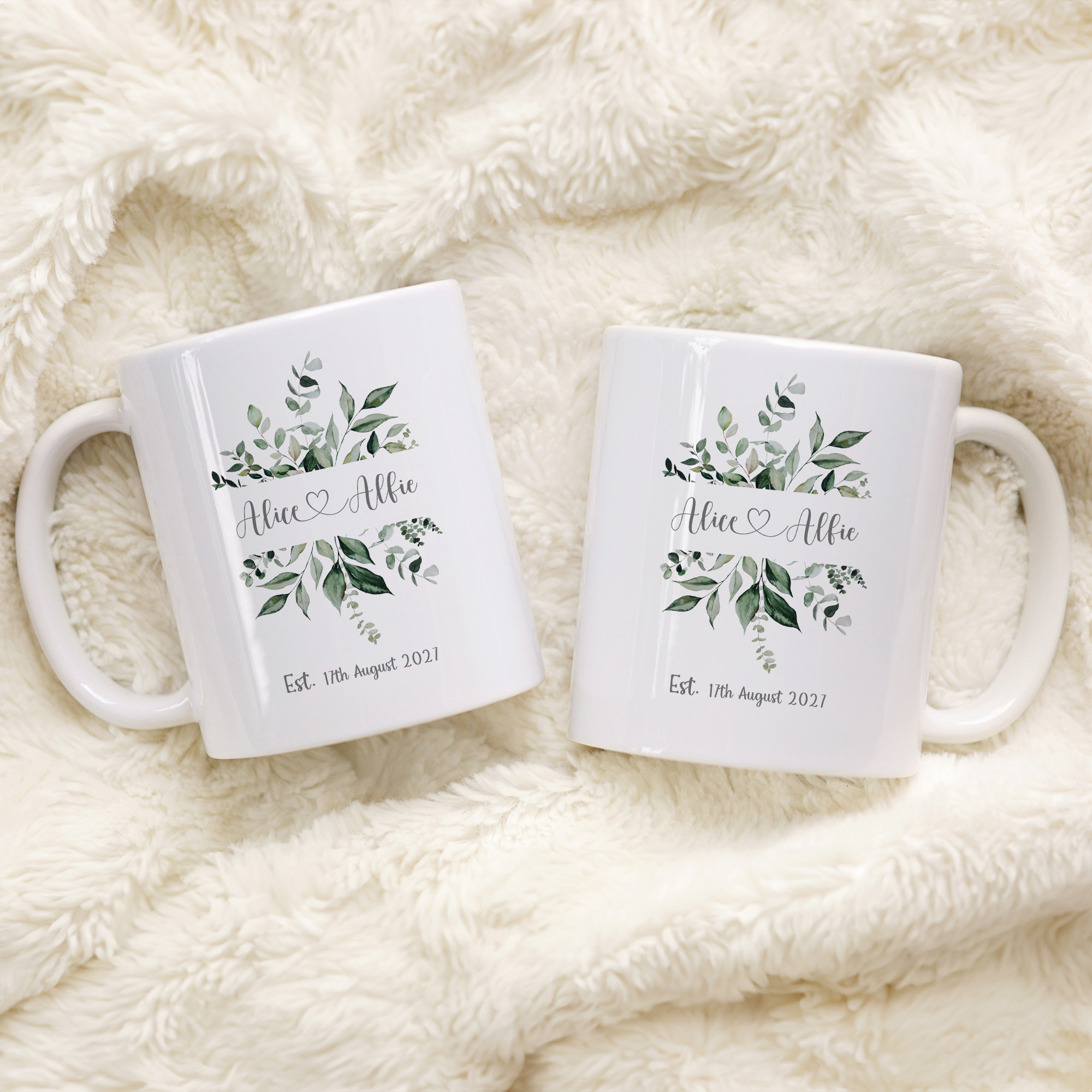 Personalised Wedding Mr & Mrs Mugs