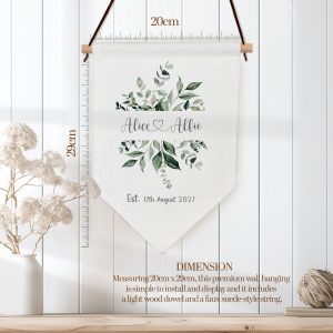 Mr & Mrs Linen Wall Banner