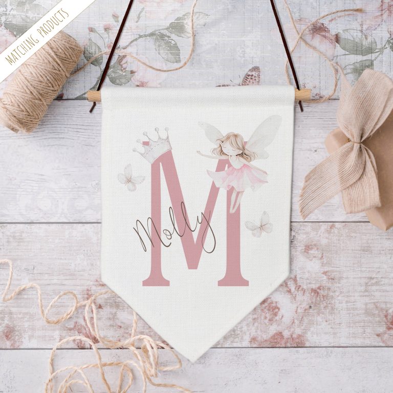 Personalised Fairy Linen Wall Banner
