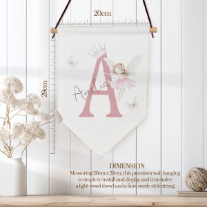 Girls Personalised Fairy Wall Sign