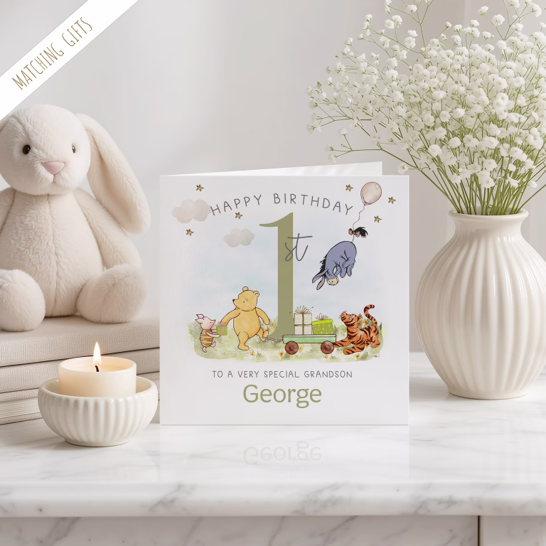 Personalised Winnie The Pooh Birthday Card