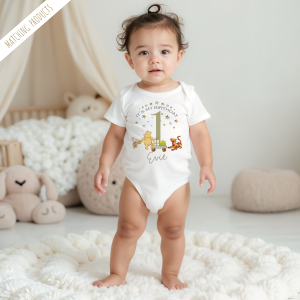 Personalised Winnie The Pooh 1st Birthday Onesie