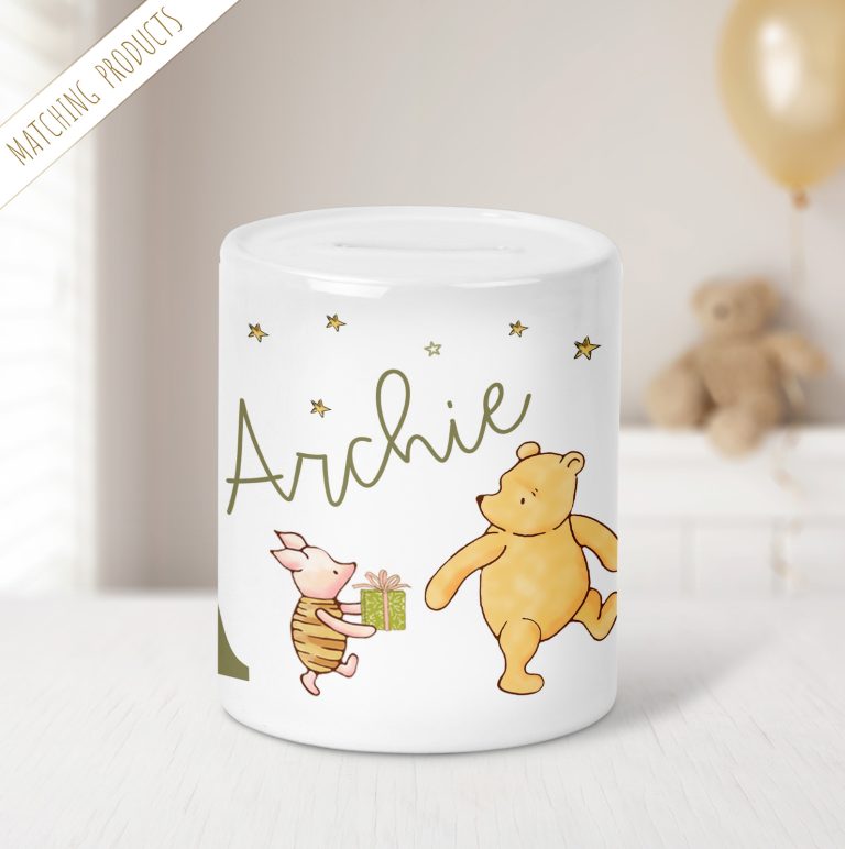 Personalised Winnie The Pooh Ceramic Money Pot